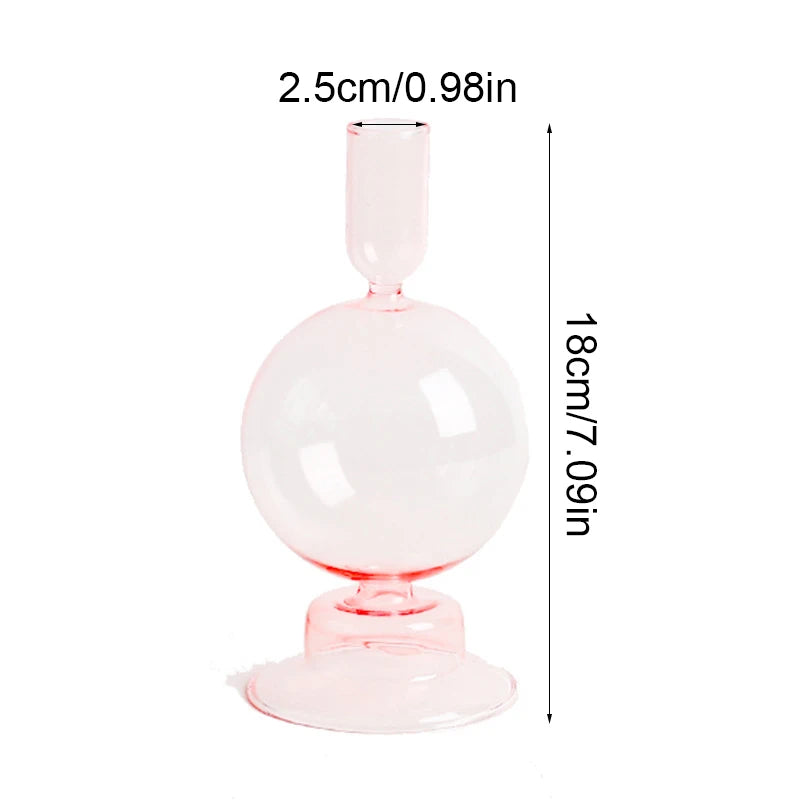 glass candle holders