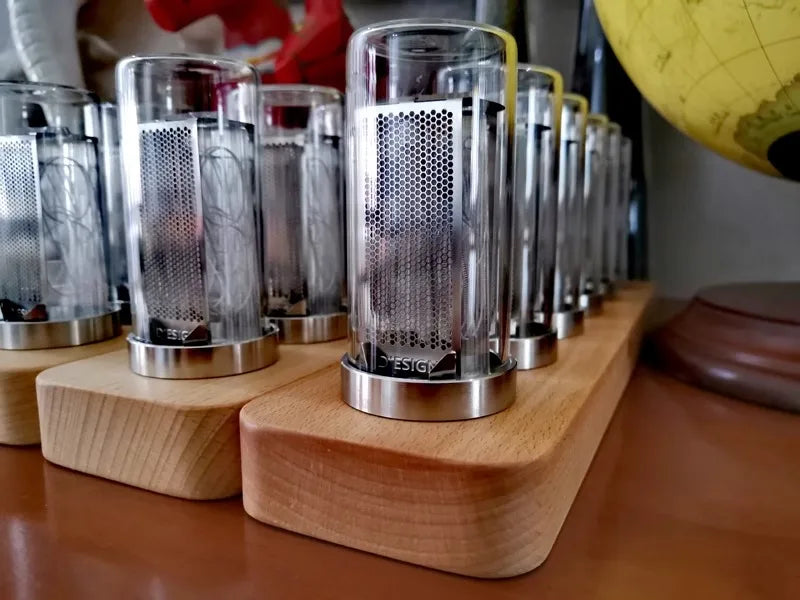 LED Digital Desk Clock Table Decoration Modern Desktop Clocks Original Vacuum-tube Watches Calendar Mechanical Room Decoration