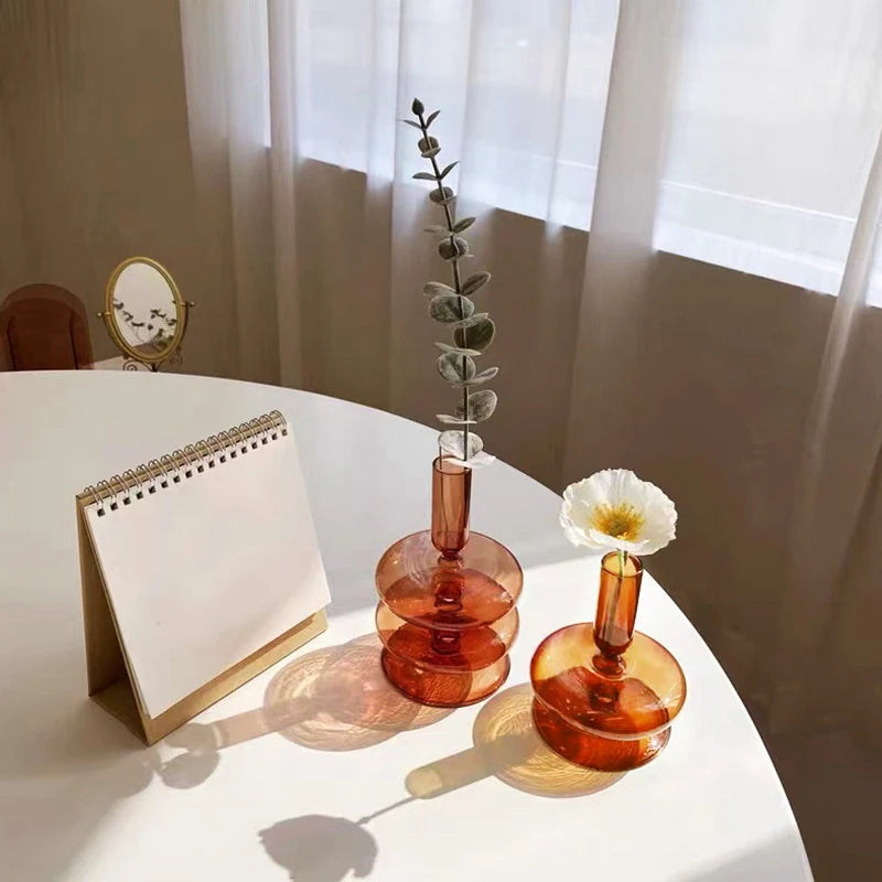glass candle holders