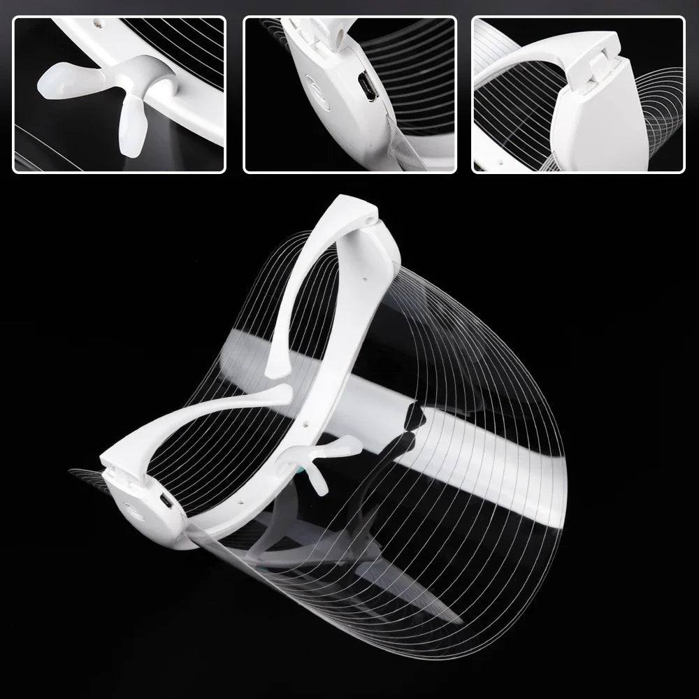 LED face mask for skin rejuvenation and anti-aging therapy.