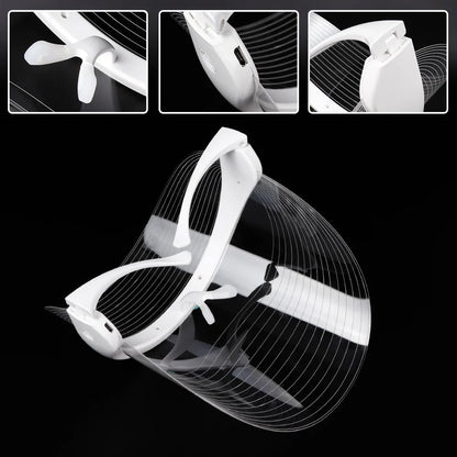 LED face mask for skin rejuvenation and anti-aging therapy.