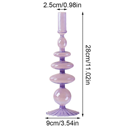 glass candle holders