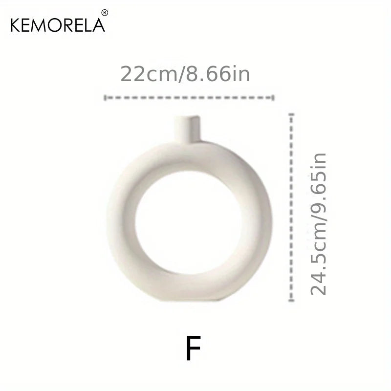 Nordic Ceramic Donut Vase