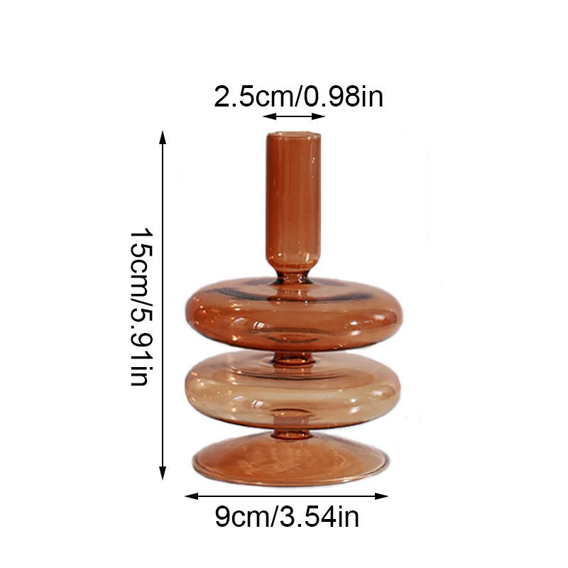 glass candle holders