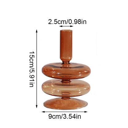 glass candle holders