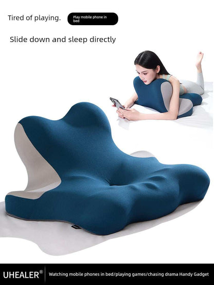 Cervical support neck pillow for comfortable sleeping, featuring slow rebound memory cotton, ideal for single users.