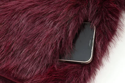 Faux fur jacket Traf 2024 Fall/Winter New Fashion Women's Faux Fur Effect Round Neck Long Sleeve Short Jacket
