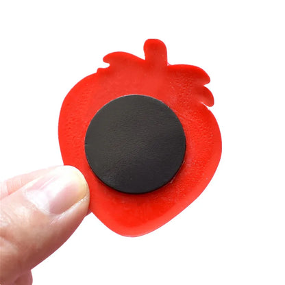 9pcs Cute Cartoon Fruit Magnets: Add Colorful Fun to Your Fridge with Creative Soft Rubber Stickers!