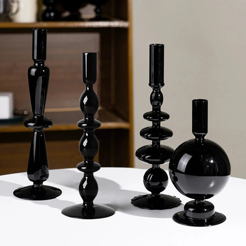 glass candle holders