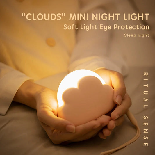 Cloud Night Light Mini USB Wireless Adorable Cloud Shape LED Night Light For Bedroom Baby Children Creative Gift