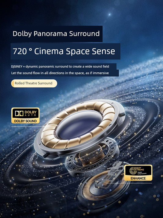 bone conduction Bluetooth headset with Dolby surround sound and cinema space sense technology