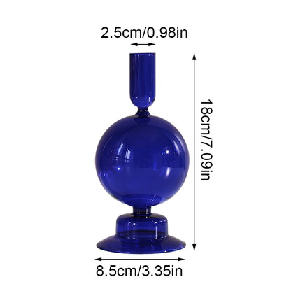 glass candle holders