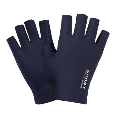 Unisex ice silk cycling gloves made of rayon for adults.