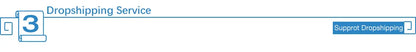Blue banner with the text "3 Dropshipping Service" and "Support Dropshipping" on a white background.