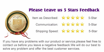Rattan wall hooks review request for 5-star feedback on product quality, communication, and shipping.
