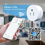 WiFi voice control smart plug with smartphone app for remote device management and automation