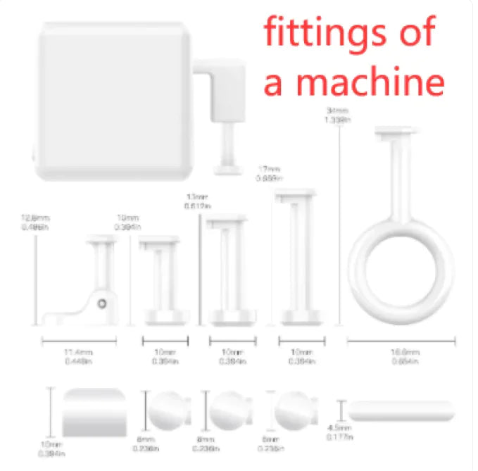White button pusher finger robot with various fittings and dimensions for Bluetooth smart home control