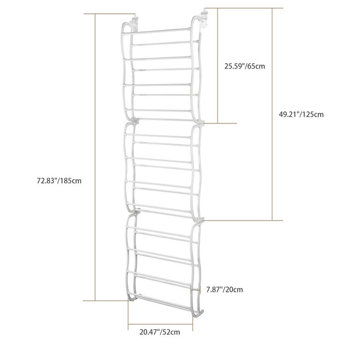 Over-the-Door Shoe Rack – Space Saving Closet Organizer (36 Pairs)