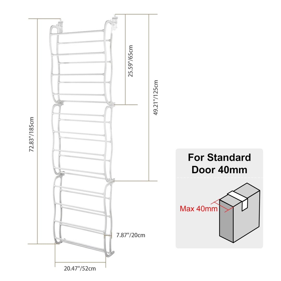 Over-the-Door Shoe Rack – Space Saving Closet Organizer (36 Pairs)
