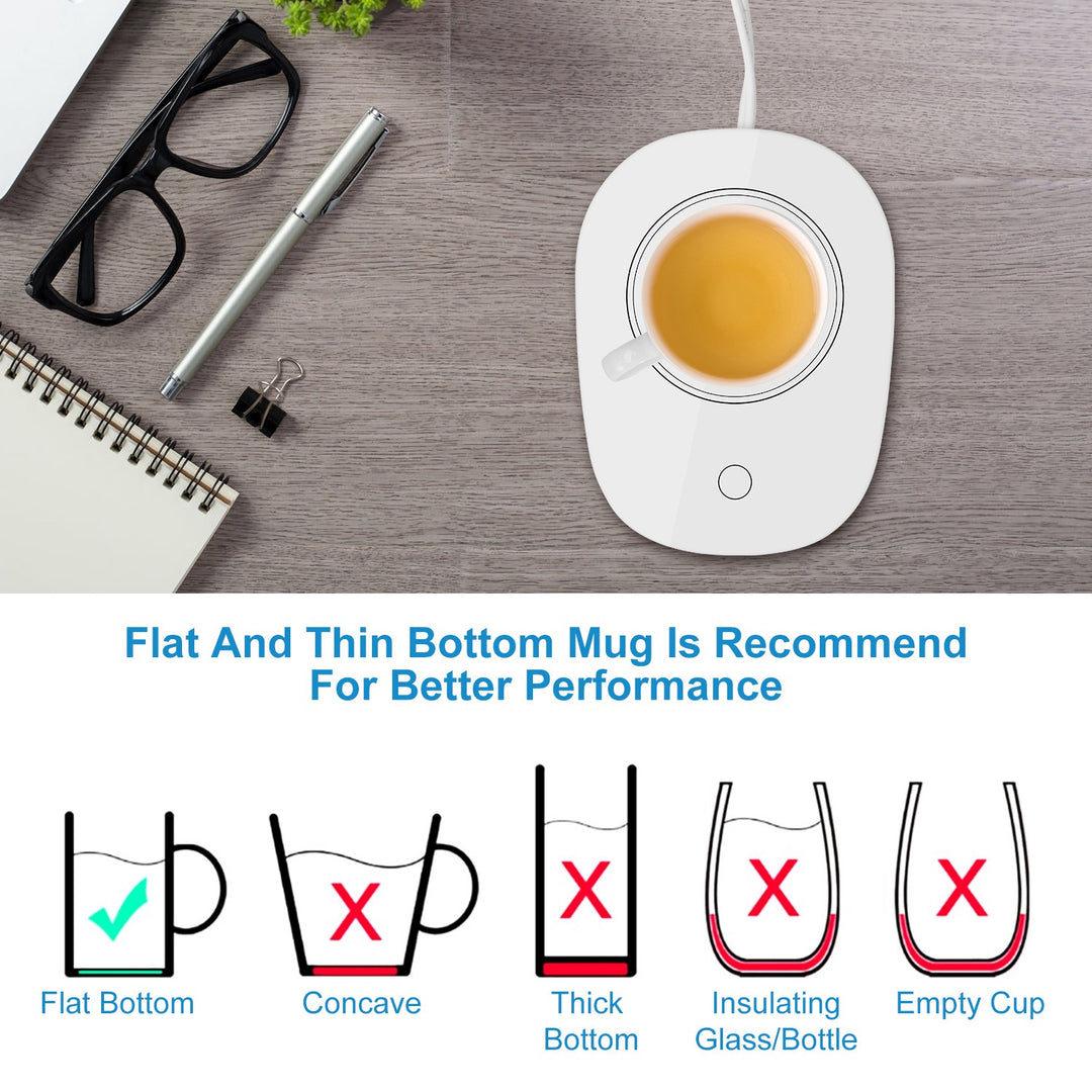 Coffee Mug Warmer with Auto Shut Off – Cup Heater for Coffee & Tea