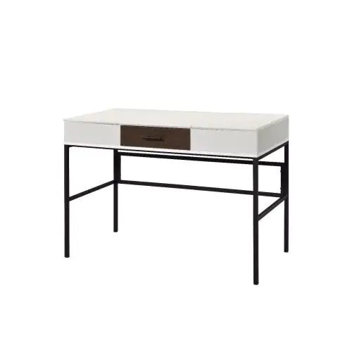 ACME Verster writing desk with built-in USB port and black metal frame