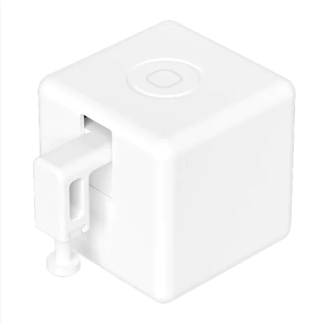 White Bluetooth Button Pusher finger robot for smart home control with app and voice commands