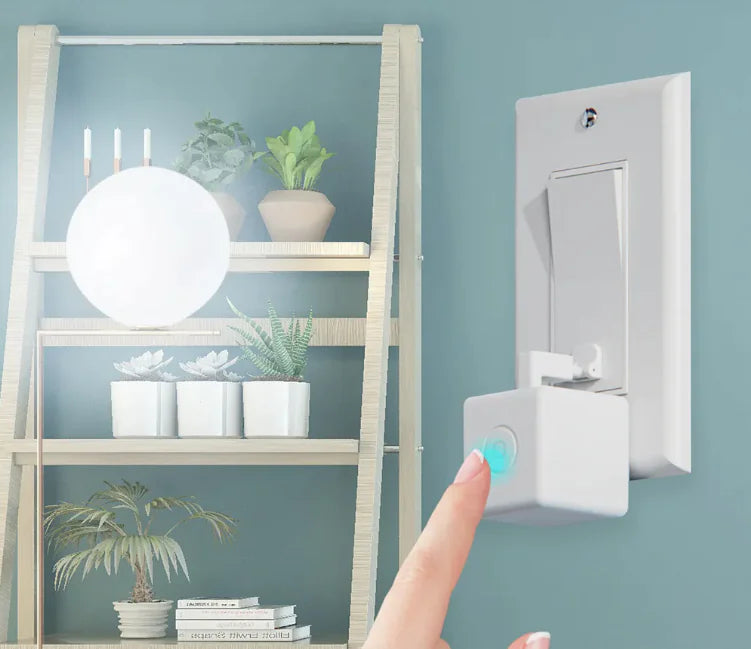 Button Pusher Bluetooth finger robot controlling light switch via Smart Life app and voice commands